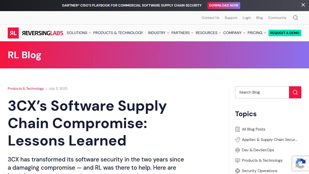 Thumbnail for 3CX’s Software Supply Chain Compromise: Lessons Learned
