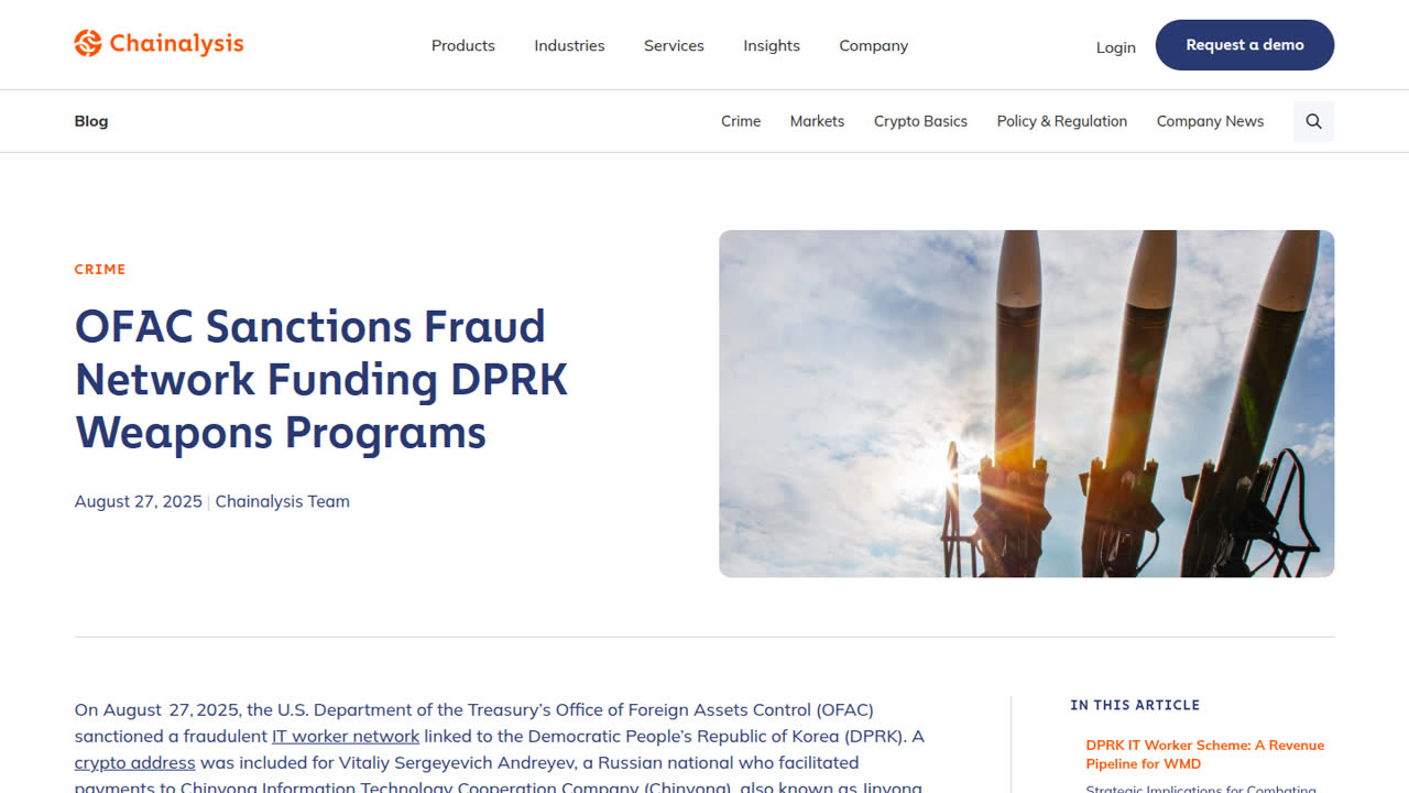 Thumbnail for OFAC Sanctions Fraud Network Funding DPRK Weapons Programs