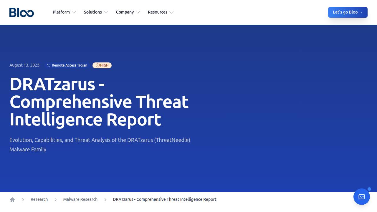 Thumbnail for DRATzarus - Comprehensive Threat Intelligence Report