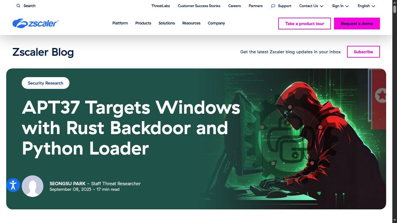 Thumbnail for APT37: Rust Backdoor & Python Loader