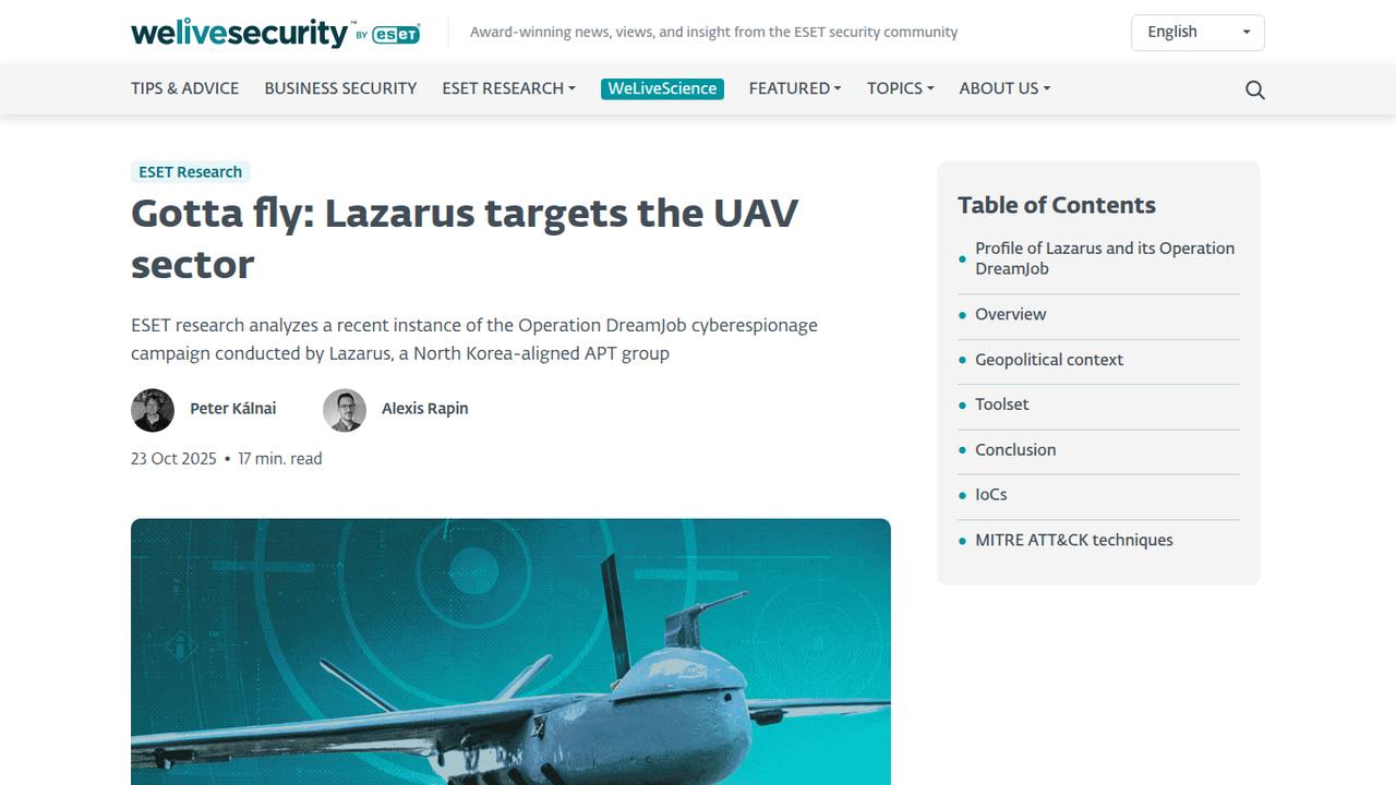 Thumbnail for Gotta fly: Lazarus targets the UAV sector