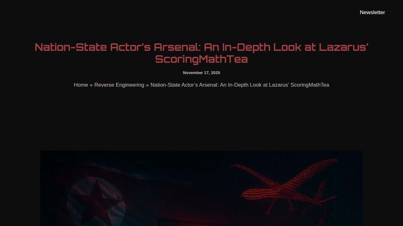 Thumbnail for Nation-State Actor’s Arsenal: An In-Depth Look at Lazarus’ ScoringMathTea