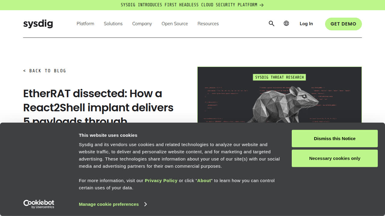Thumbnail for EtherRAT dissected: How a React2Shell implant delivers 5 payloads through blockchain C2