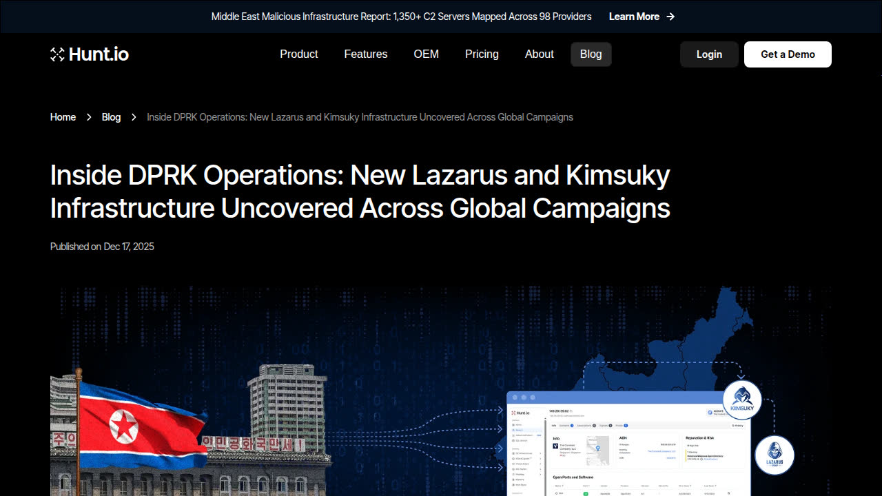 Thumbnail for Inside DPRK Operations: New Lazarus and Kimsuky Infrastructure Uncovered Across Global Campaigns