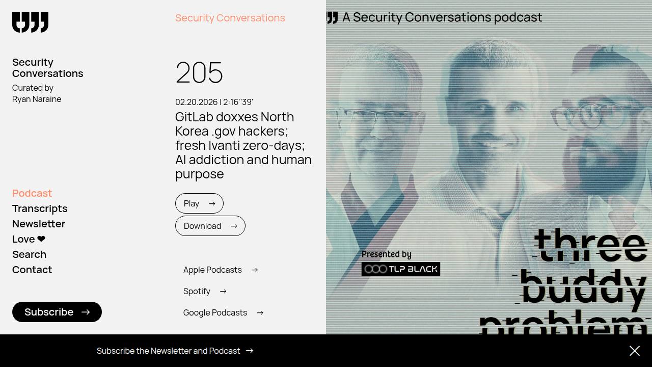 Thumbnail for GitLab doxxes North Korea .gov hackers; fresh Ivanti zero-days; AI addiction and human purpose