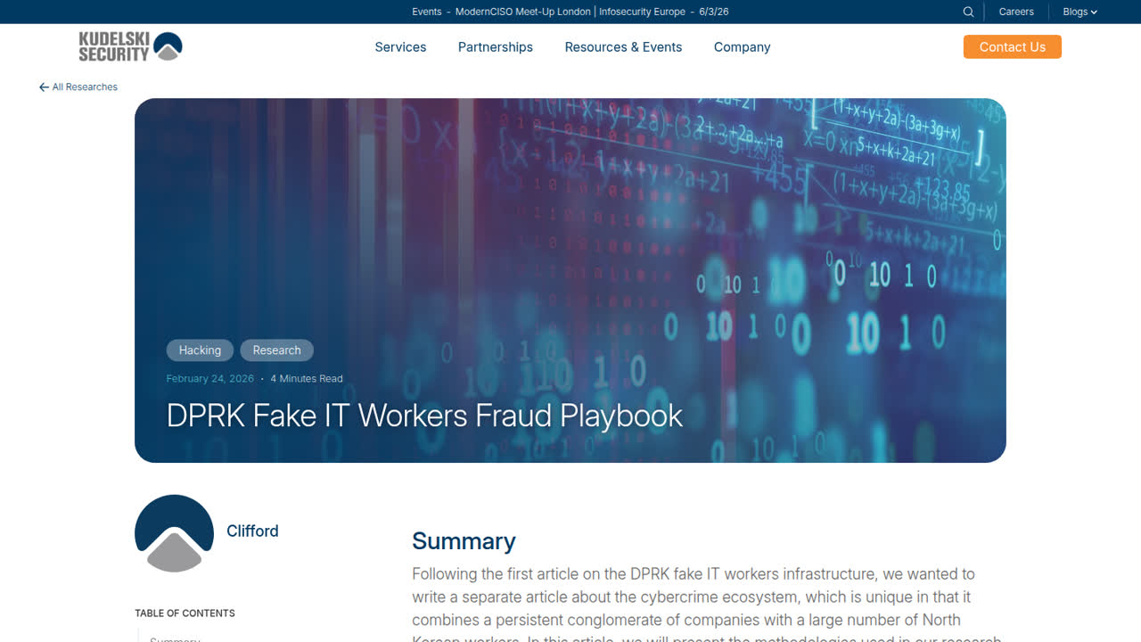 Thumbnail for DPRK Fake IT Workers Fraud Playbook