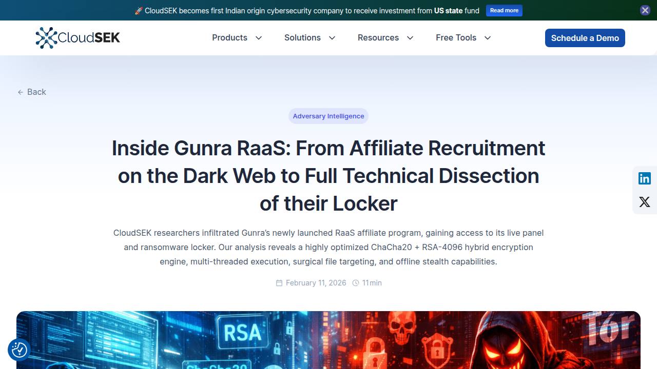 Thumbnail for Inside Gunra RaaS: From Affiliate Recruitment on the Dark Web to Full Technical Dissection of their Locker