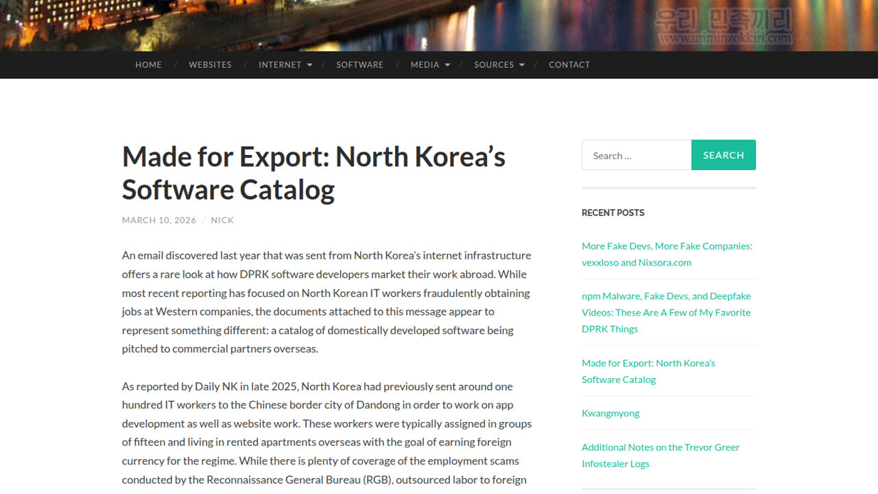 Thumbnail for Made for Export: North Korea’s Software Catalog