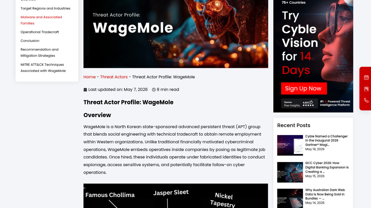 Thumbnail for Threat Actor Profile: WageMole