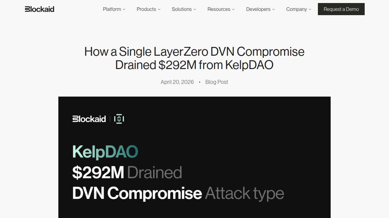 Thumbnail for How a Single LayerZero DVN Compromise Drained $292M from KelpDAO