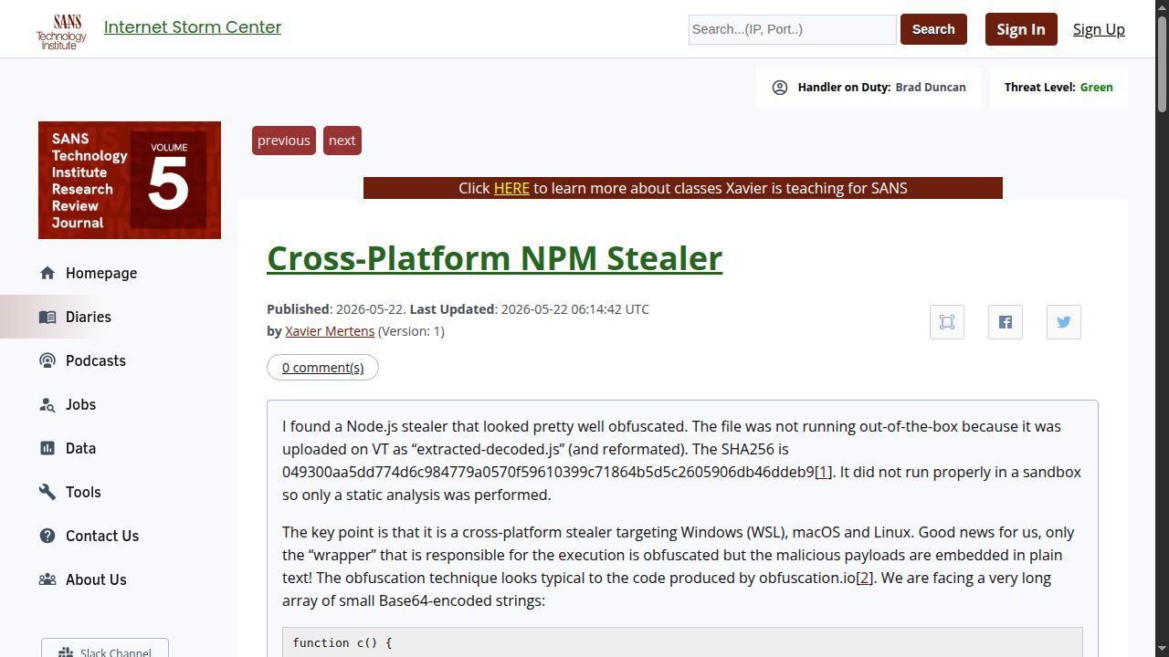 Thumbnail for Cross-Platform NPM Stealer