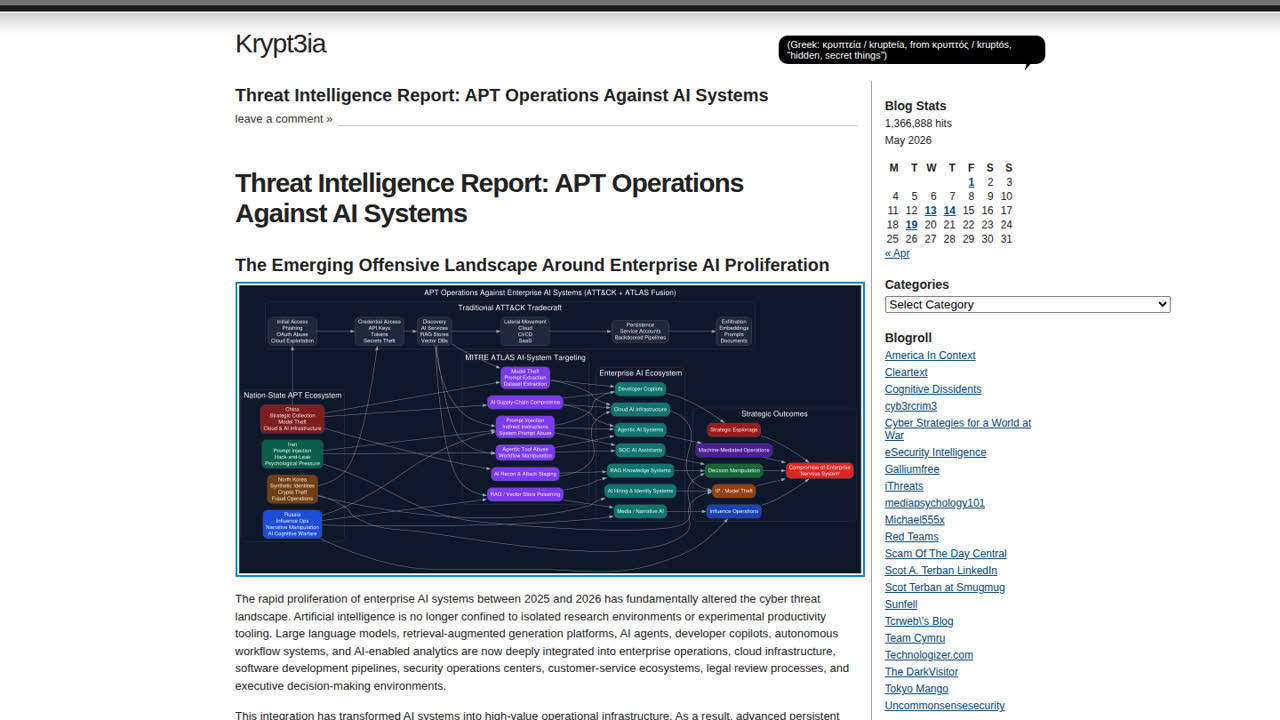 Thumbnail for APT Operations Against AI Systems