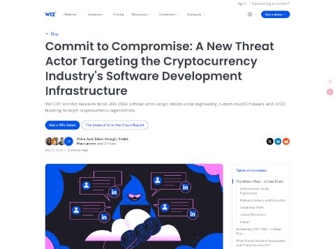 Thumbnail for Commit to Compromise: A New Threat Actor Targeting the Cryptocurrency Industry's Software Development Infrastructure