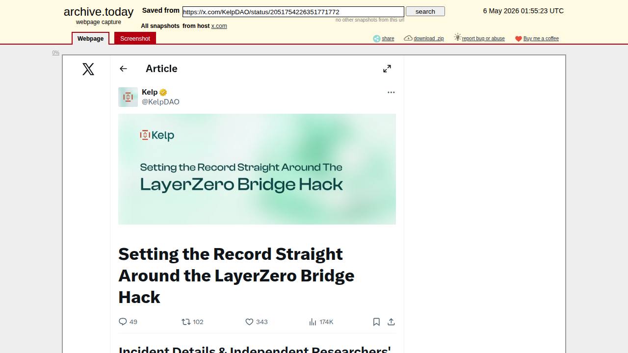 Thumbnail for Setting the Record Straight Around the LayerZero Bridge Hack