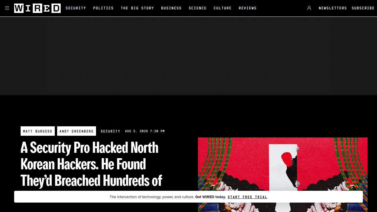 Thumbnail for A Security Pro Hacked North Korean Hackers. He Found They’d Breached Hundreds of Networks Worldwide