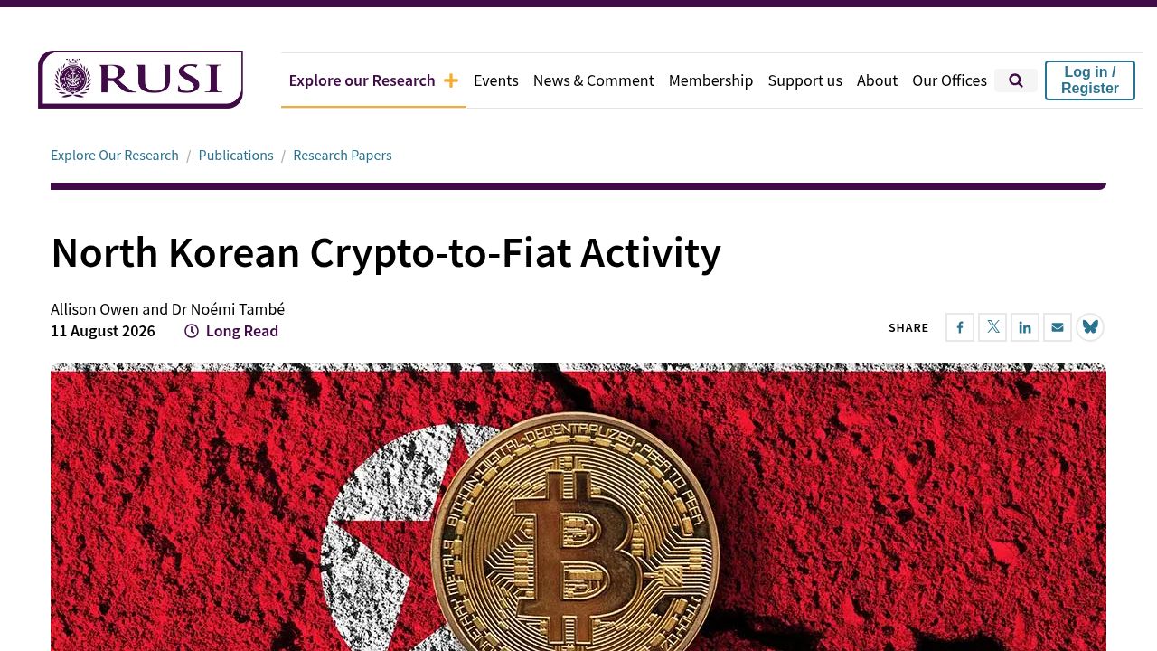 Thumbnail for North Korean Crypto-to-Fiat Activity