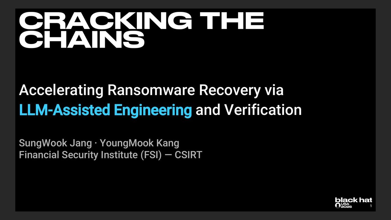 Thumbnail for Cracking the Chains: Accelerating Ransomware Recovery via LLM-Assisted Engineering and Verification