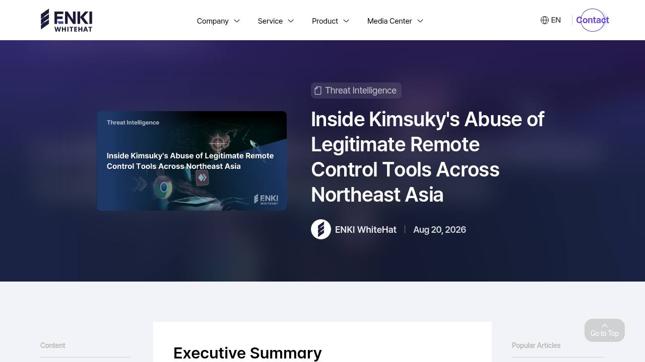 Thumbnail for Inside Kimsuky’s Abuse of Legitimate Remote Control Tools Across Northeast Asia