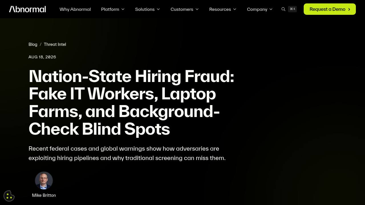 Thumbnail for Nation-State Hiring Fraud: Fake IT Workers, Laptop Farms, and Background-Check Blind Spots