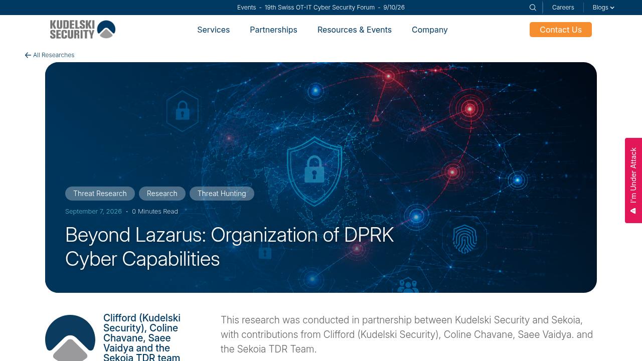 Thumbnail for Beyond Lazarus: Organization of DPRK Cyber Capabilities