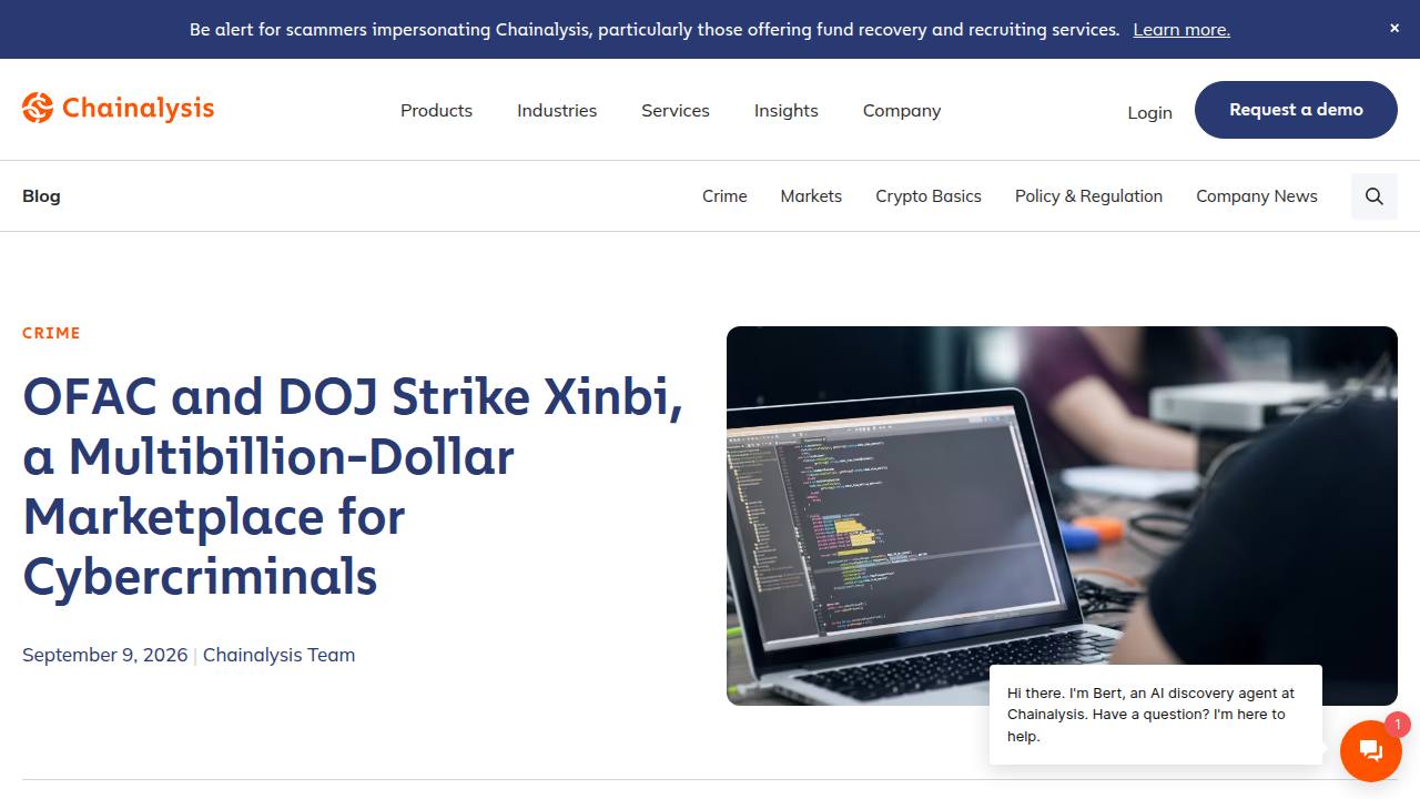 Thumbnail for OFAC and DOJ Strike Xinbi, a Multibillion-Dollar Marketplace for Cybercriminals