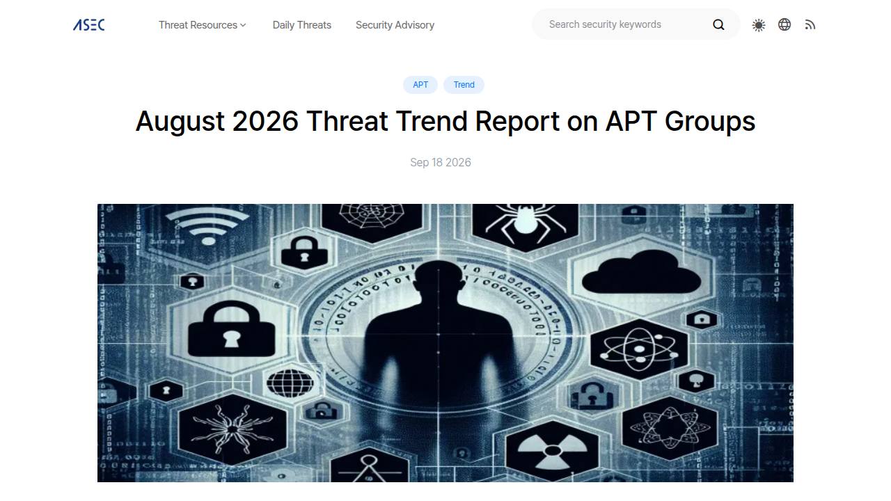Thumbnail for August 2026 Threat Trend Report on APT Groups