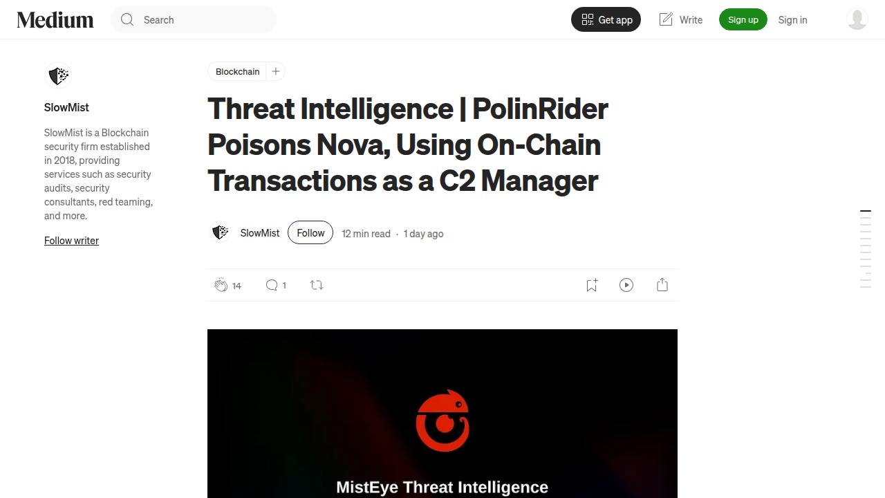 Thumbnail for PolinRider Poisons Nova, Using On-Chain Transactions as a C2 Manager