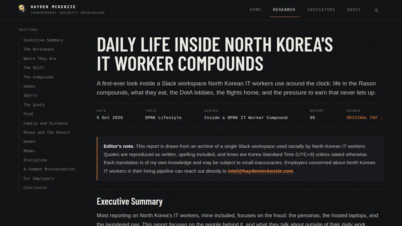 Thumbnail for Daily Life Inside North Korea's IT Worker Compounds