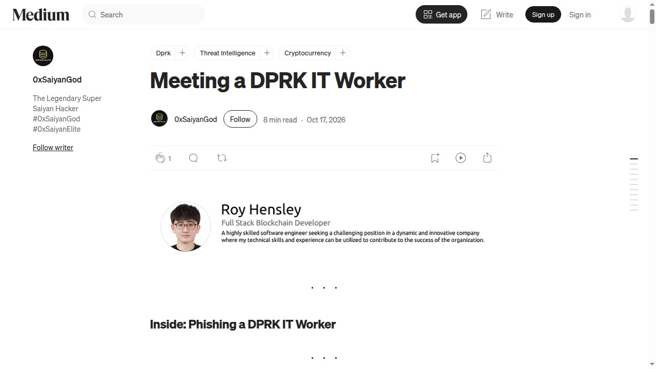 Thumbnail for Meeting a DPRK IT Worker
