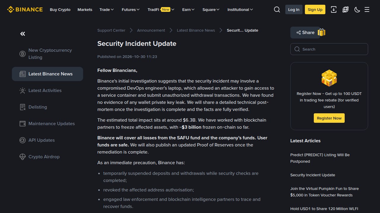 Thumbnail for Security Incident Update