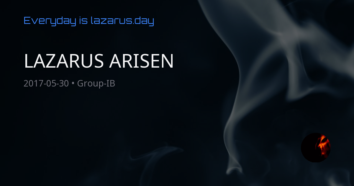 LAZARUS ARISEN - Group-IB | lazarus.day