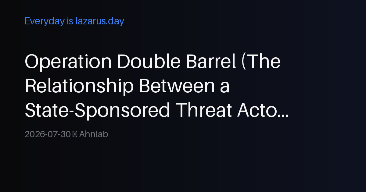 Operation Double Barrel: State-Sponsored Exploitation of Korean Financial Software